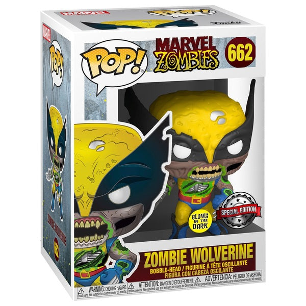 Funko - Marvel Pop! Vinyl - Zombies - Wolverine (GITD) #662
