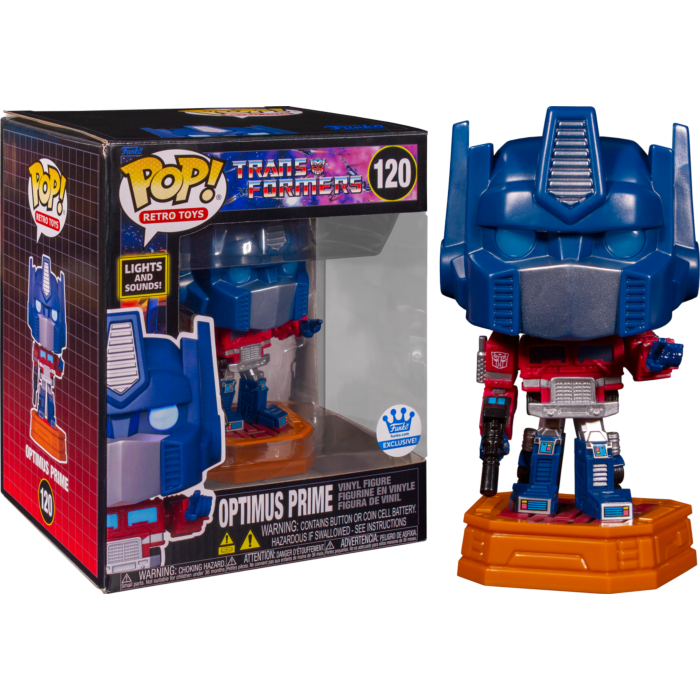 Funko - Retro Toys Pop! Vinyl - Transformers - Optimus Prime (Lights and Sound) #120