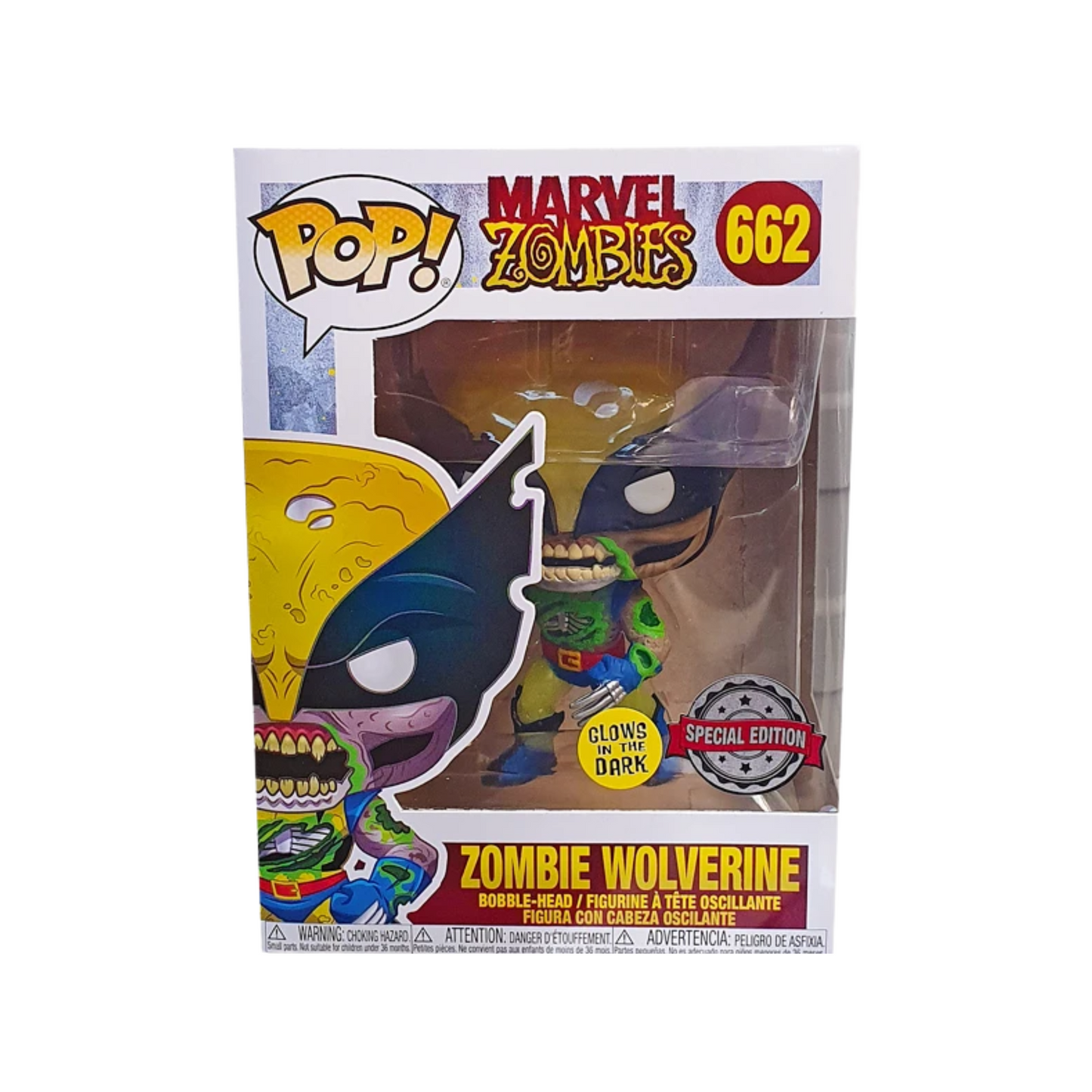 Funko - Marvel Pop! Vinyl - Zombies - Wolverine (GITD) #662