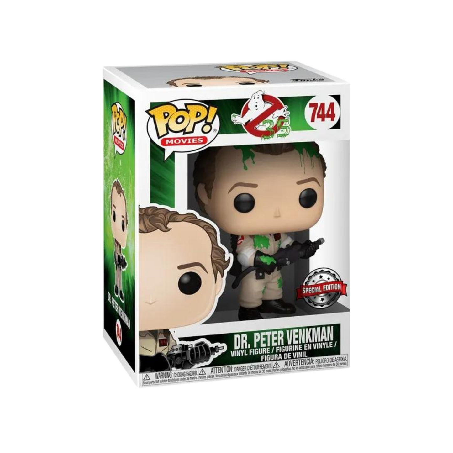 Funko - Movies Pop! Vinyl - Ghostbusters - Peter Venkman (Slimed) #744