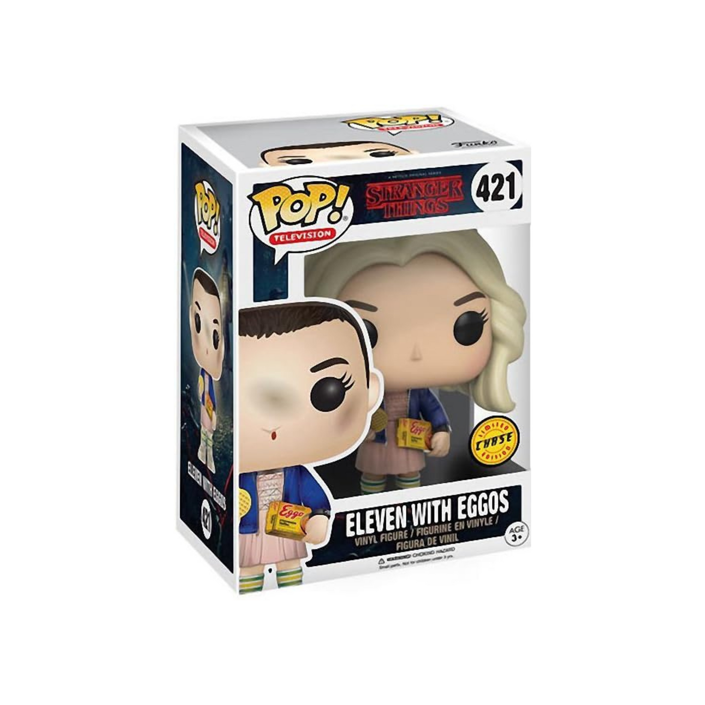 Funko - TV Pop! Vinyl - Stranger Things - Eleven with Eggos (Chase) #421