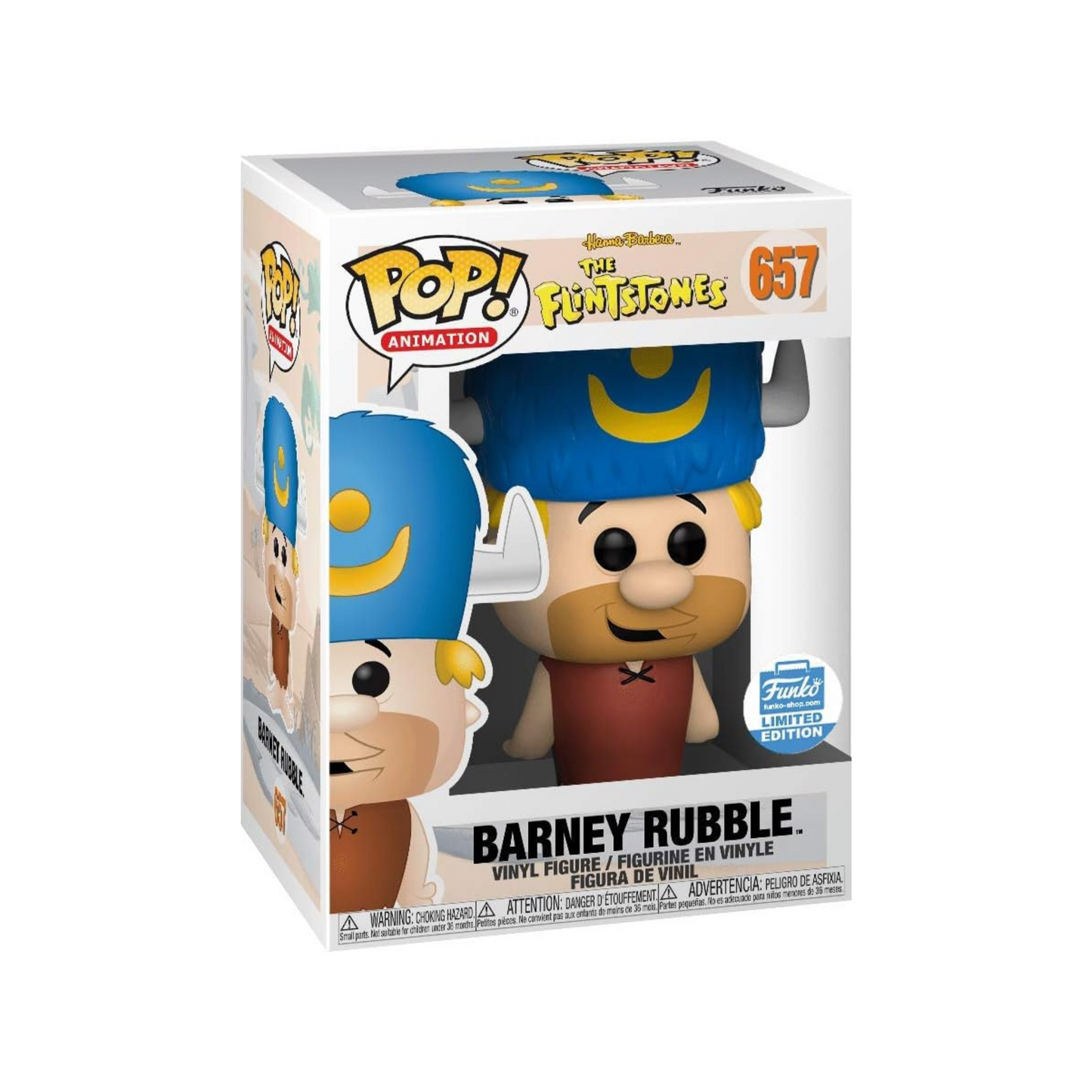 Funko - Animation Pop! Vinyl - The Flintstones - Barney Rubble and Fred Flintstone Bundle #657 #658