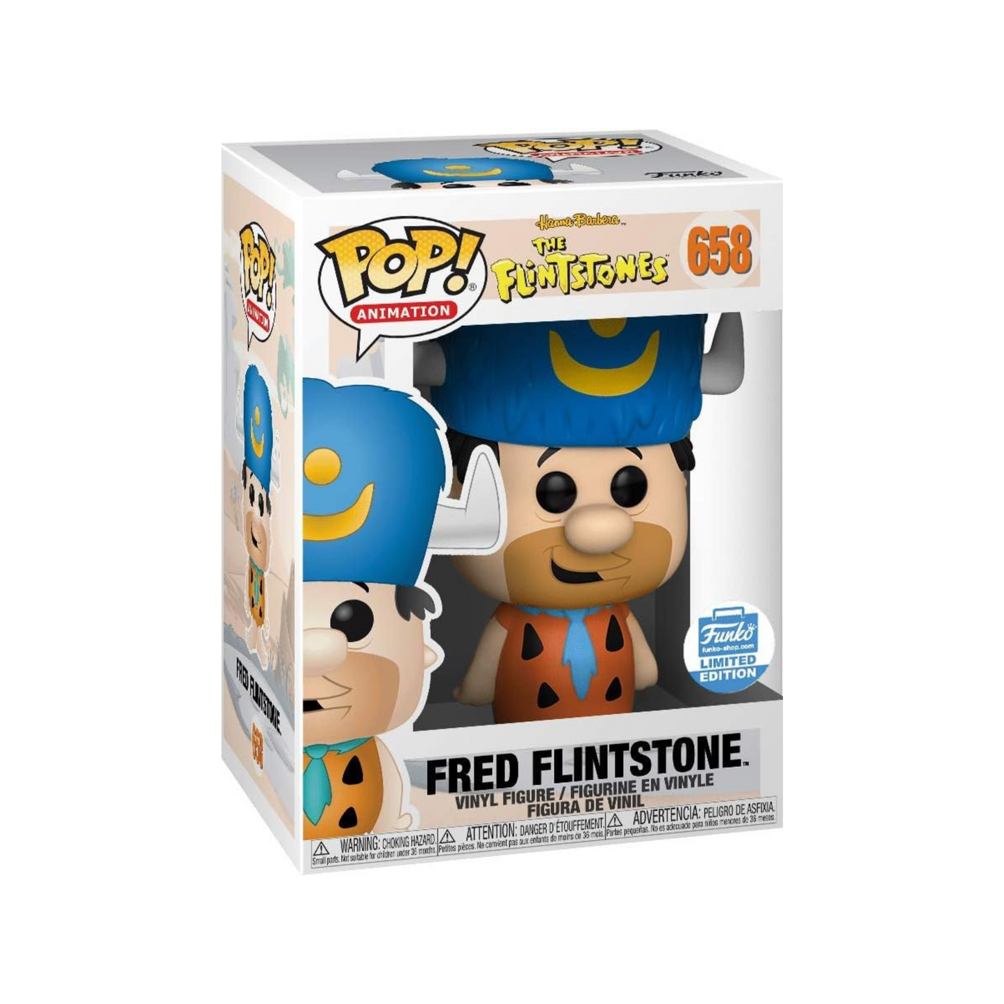 Funko - Animation Pop! Vinyl - The Flintstones - Barney Rubble and Fred Flintstone Bundle #657 #658