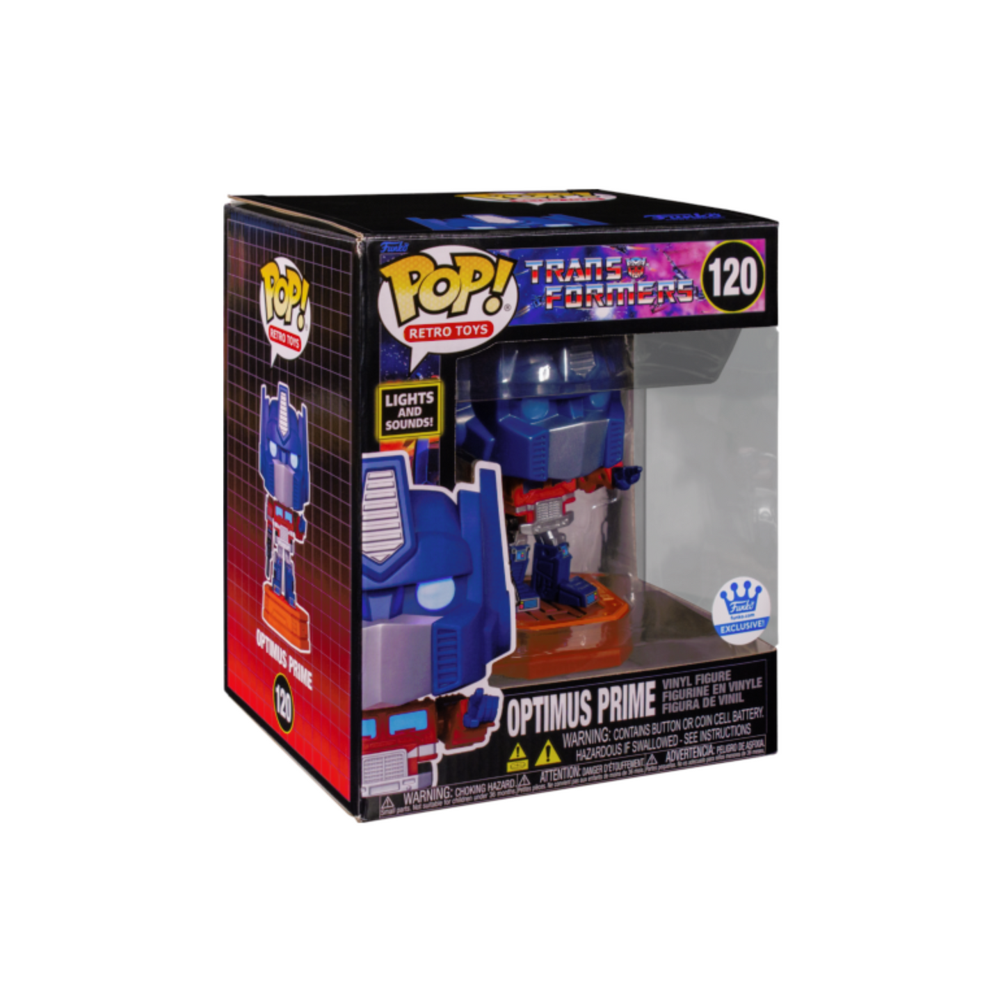 Funko - Retro Toys Pop! Vinyl - Transformers - Optimus Prime (Lights and Sound) #120
