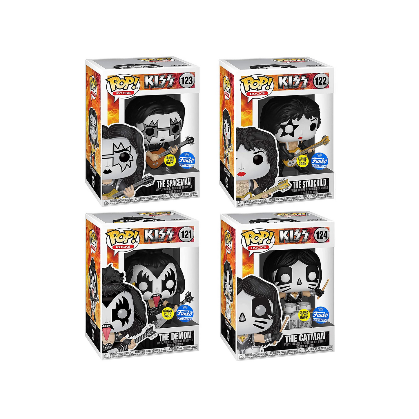 Funko - Pop! Rocks Vinyl - Kiss Bundle (GITD)