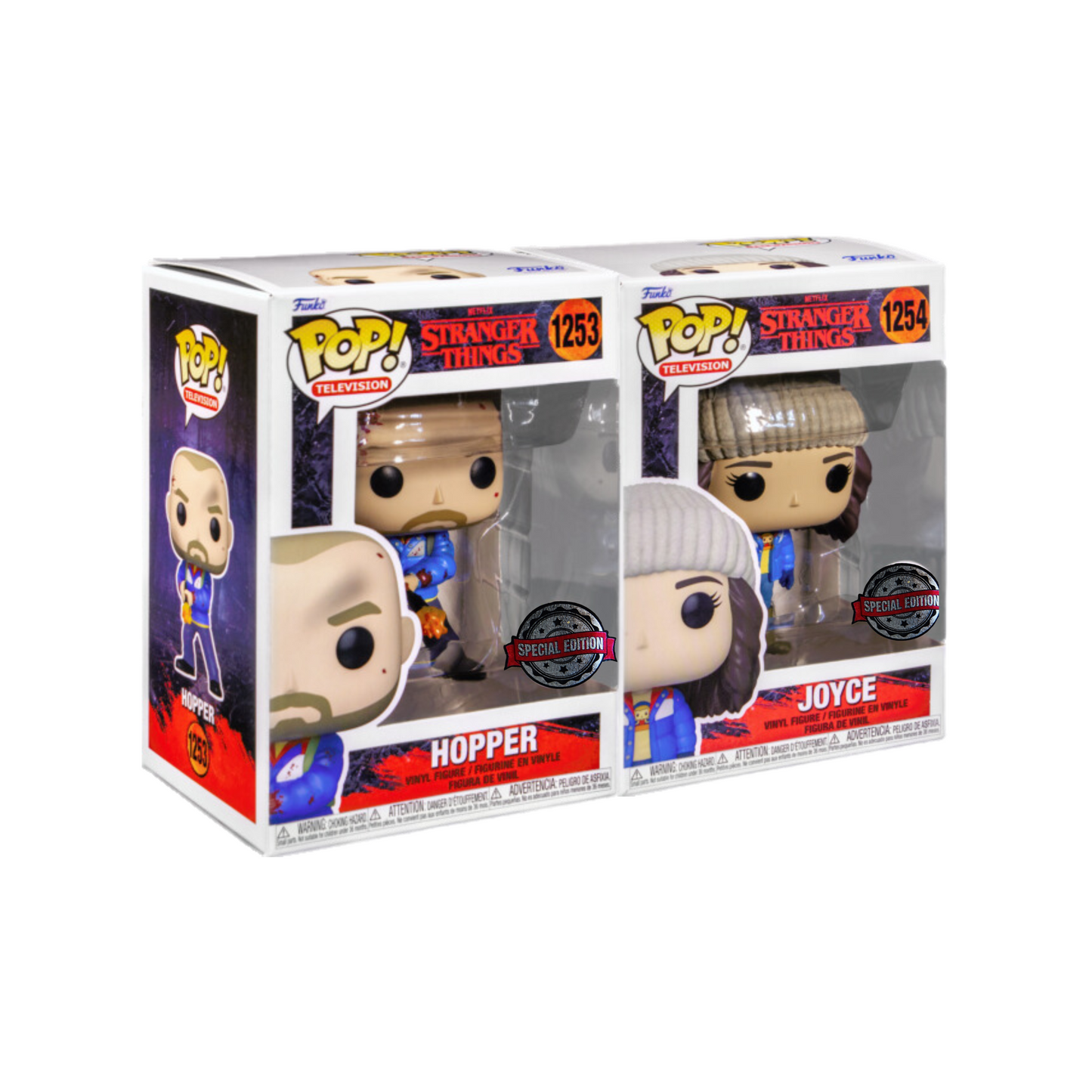 Funko - TV Pop! Vinyl - Stranger Things - Hopper and Joyce Bundle #1253 #1254