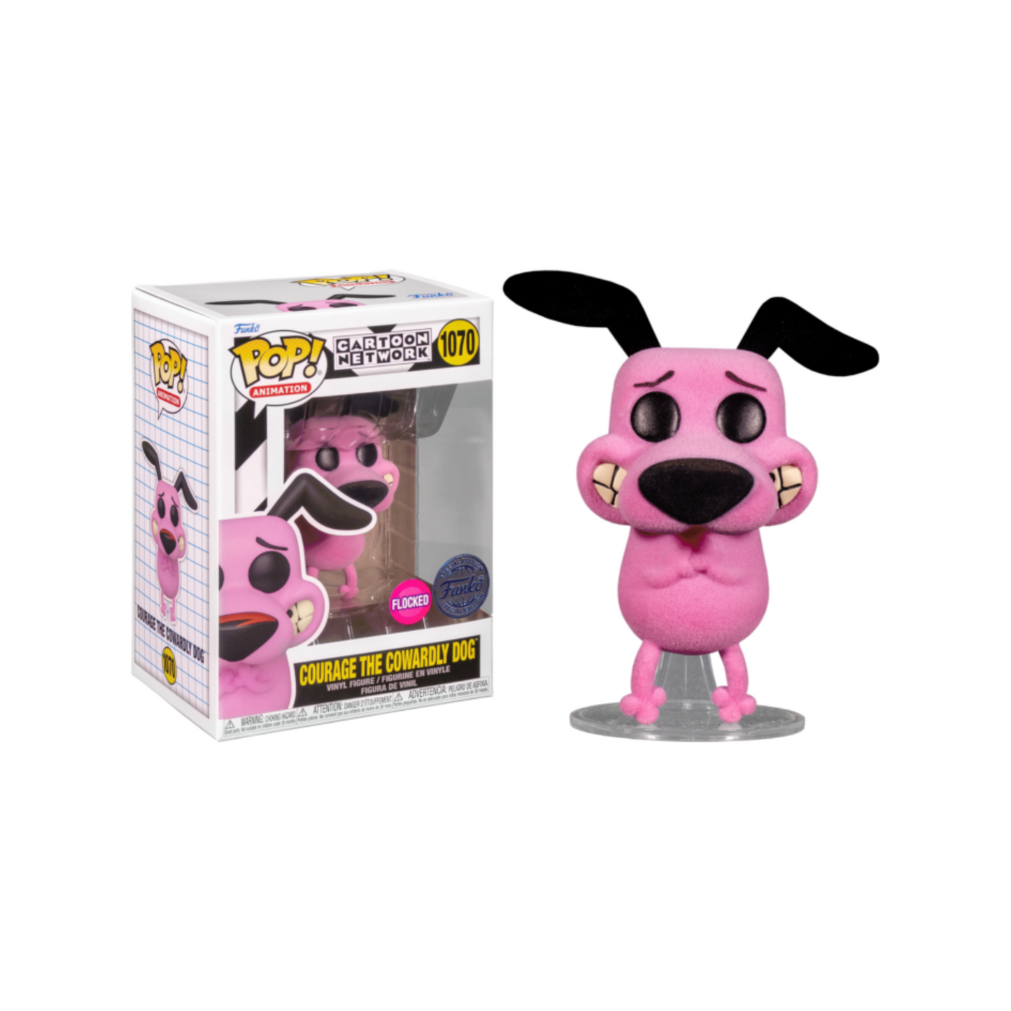 Funko - Animation Pop! Vinyl - Courage the Cowardly Dog (Flocked) #1070