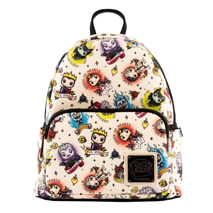 Bags - Loungefly - Disney - Villains Tattoo Mini Backpack