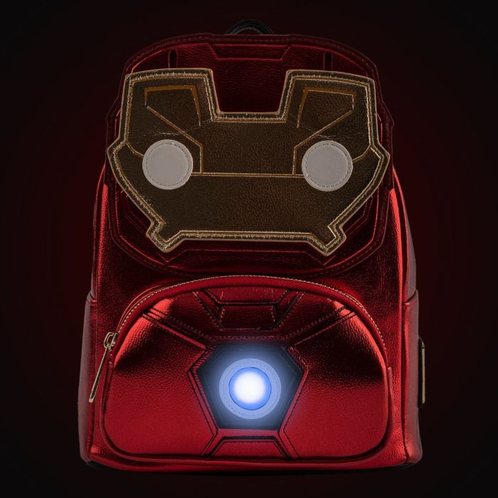 Bags - Loungefly - Marvel - Iron Man Light-up Mini Backpack