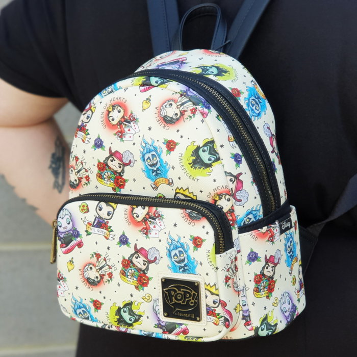 Bags - Loungefly - Disney - Villains Tattoo Mini Backpack