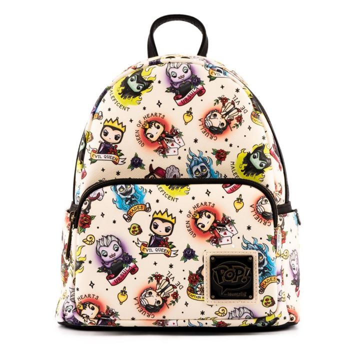 Bags - Loungefly - Disney - Villains Tattoo Mini Backpack
