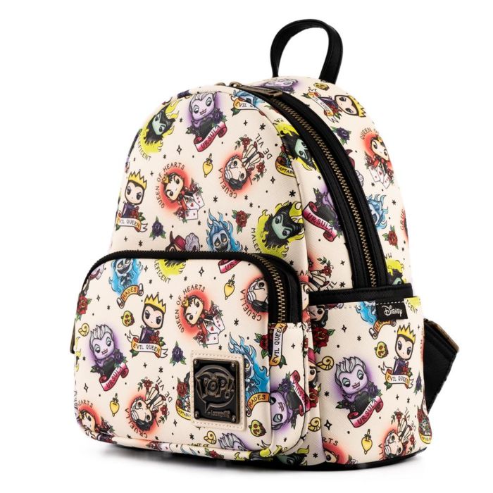 Bags - Loungefly - Disney - Villains Tattoo Mini Backpack