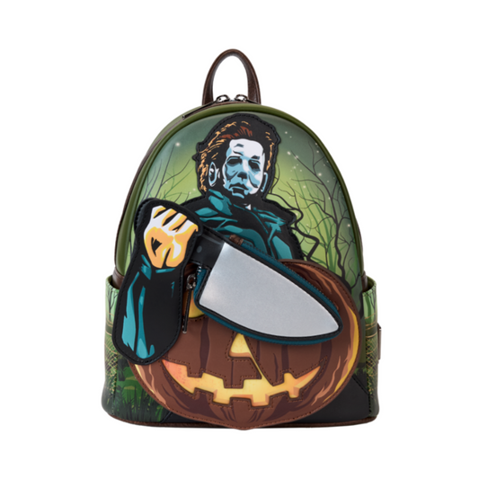 Bags - Loungefly - Halloween - Michael Myers Pumpkin Mini Backpack