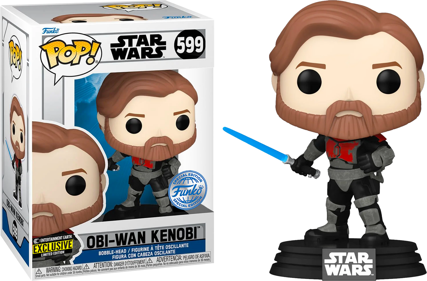 Funko - Star Wars Pop! Vinyl - The Clone Wars - Obi-Wan Kenobi #599