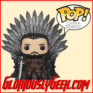 Funko - Game of Thrones Deluxe Pop! Vinyl - Jon Snow on the Iron Throne - Gloriously Geek