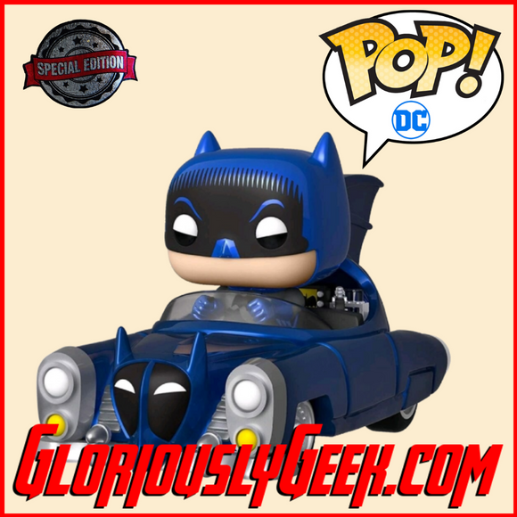 Funko - Pop! Rides Vinyl - DC Comics - Batman with 1950 Batmobile (Metallic) #277