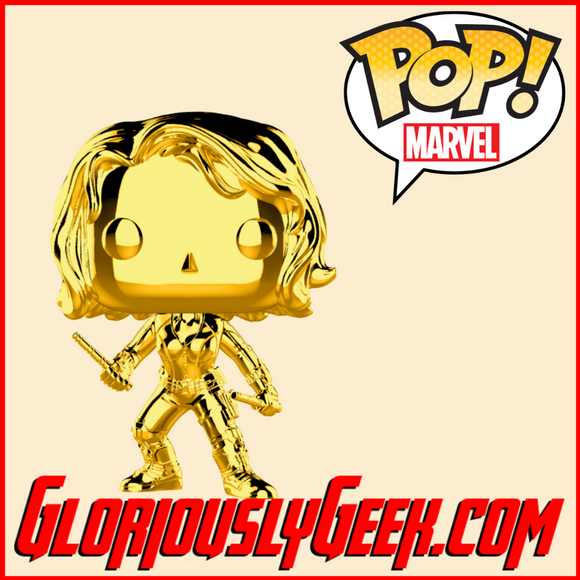 Funko - Marvel Pop! Vinyl - Black Widow (Gold Chrome) #380