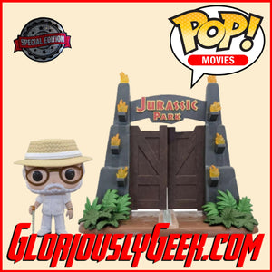 Funko - Pop! Town Vinyl - Jurassic Park - John Hammond and Park Gates #30
